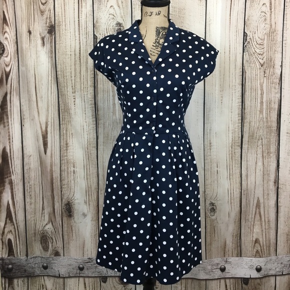 Dresses & Skirts - CLOSING 🌸🌸 Ralph Lauren Polka Dot Swing Dress 12